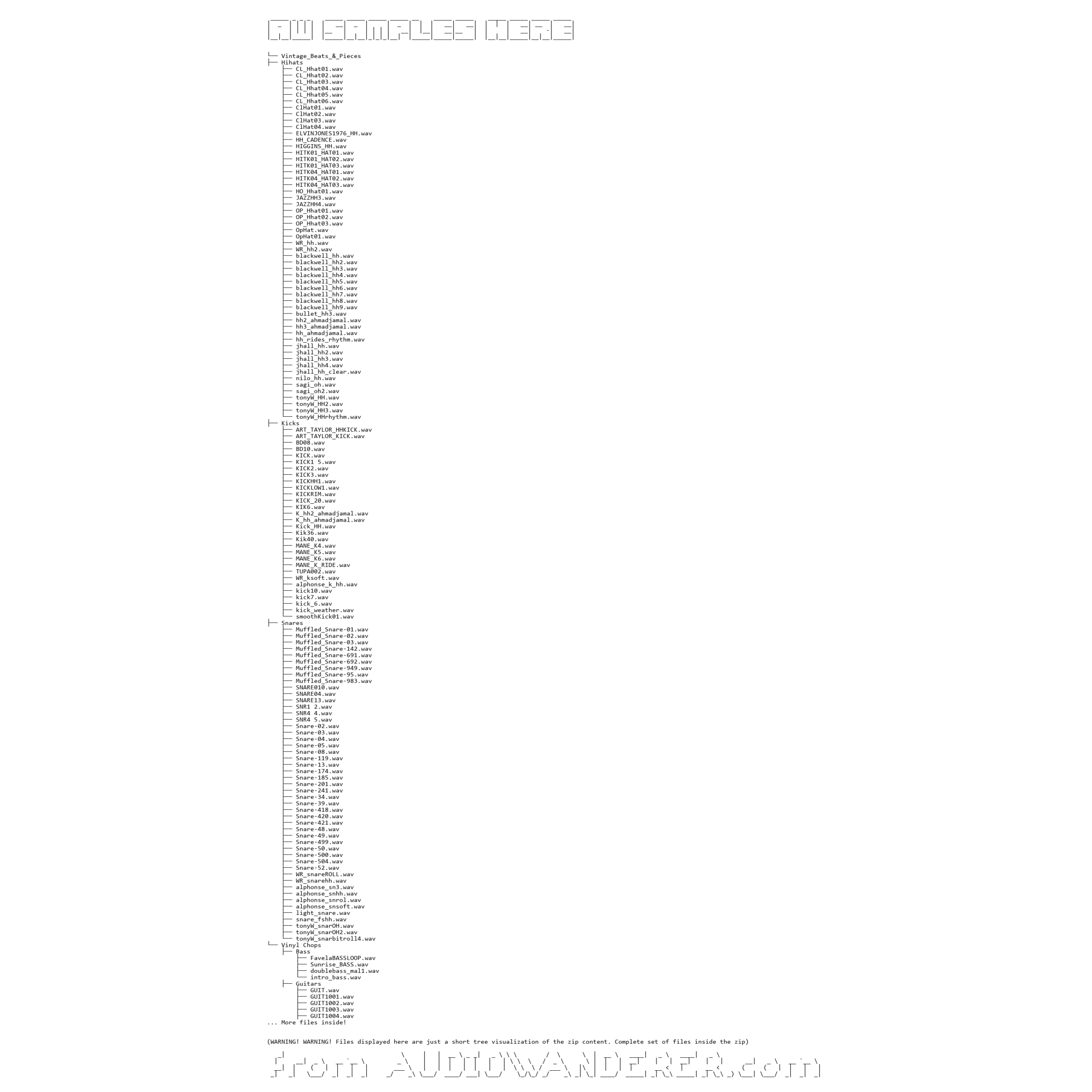 AW sample pack files inside Vintage Beats&Pieces (Sample Library)